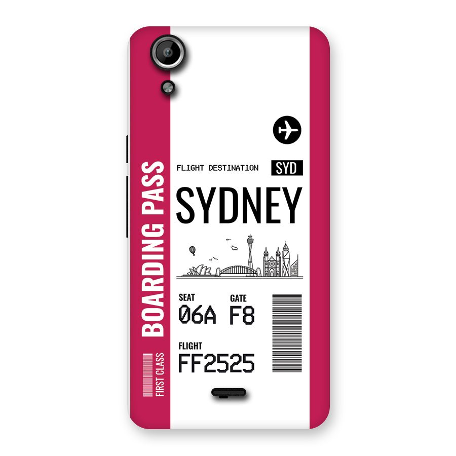 Sydney Boarding Pass Back Case for Canvas Selfie Lens Q345