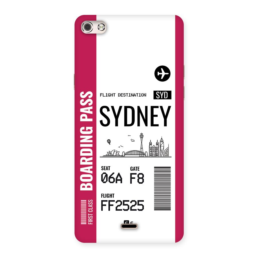 Sydney Boarding Pass Back Case for Canvas Silver 5