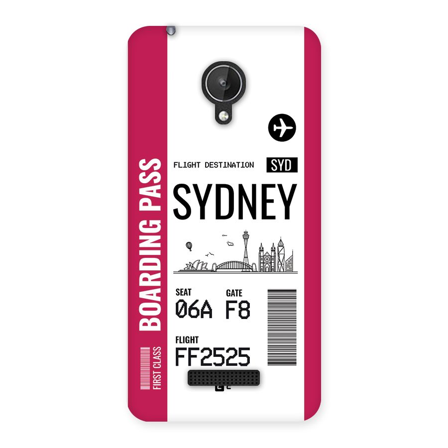 Sydney Boarding Pass Back Case for Canvas Spark Q380