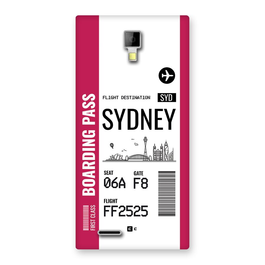 Sydney Boarding Pass Back Case for Canvas Xpress A99