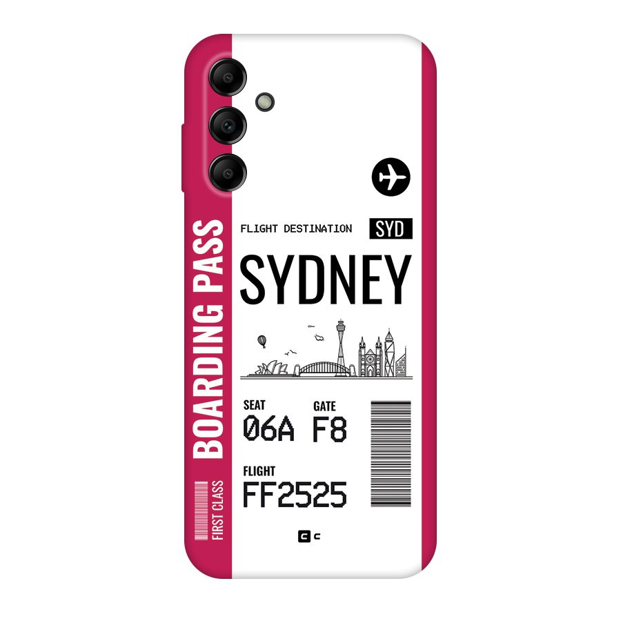 Sydney Boarding Pass Back Case for Galaxy A14 5G