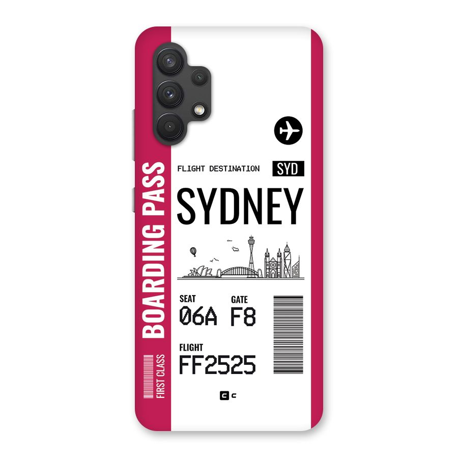 Sydney Boarding Pass Back Case for Galaxy A32