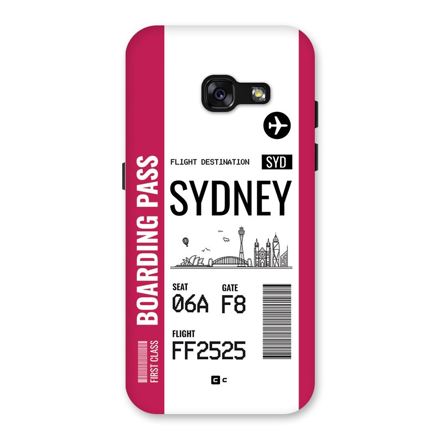 Sydney Boarding Pass Back Case for Galaxy A3 (2017)