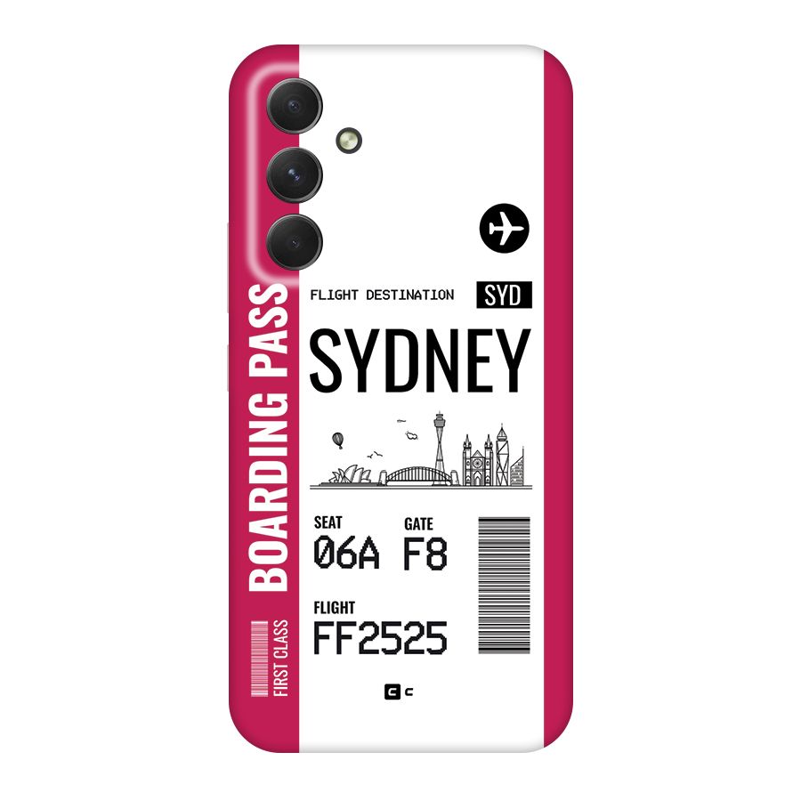 Sydney Boarding Pass Back Case for Galaxy A54