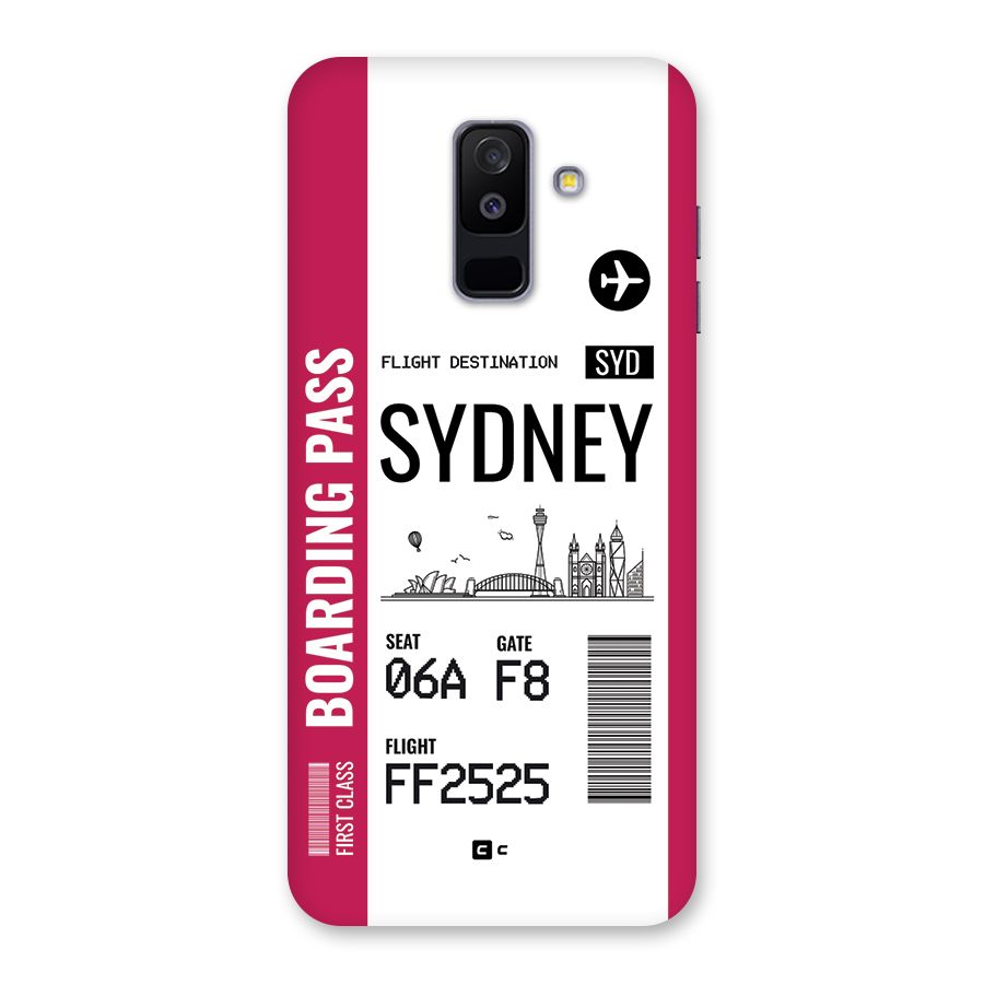Sydney Boarding Pass Back Case for Galaxy A6 Plus