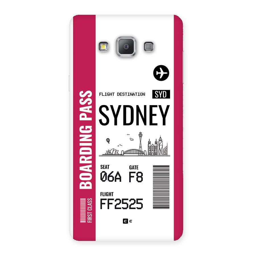 Sydney Boarding Pass Back Case for Galaxy A7