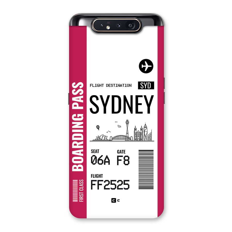 Sydney Boarding Pass Back Case for Galaxy A80