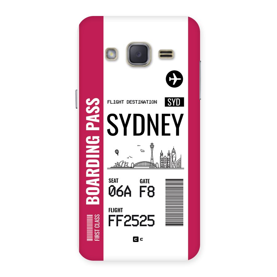 Sydney Boarding Pass Back Case for Galaxy J2