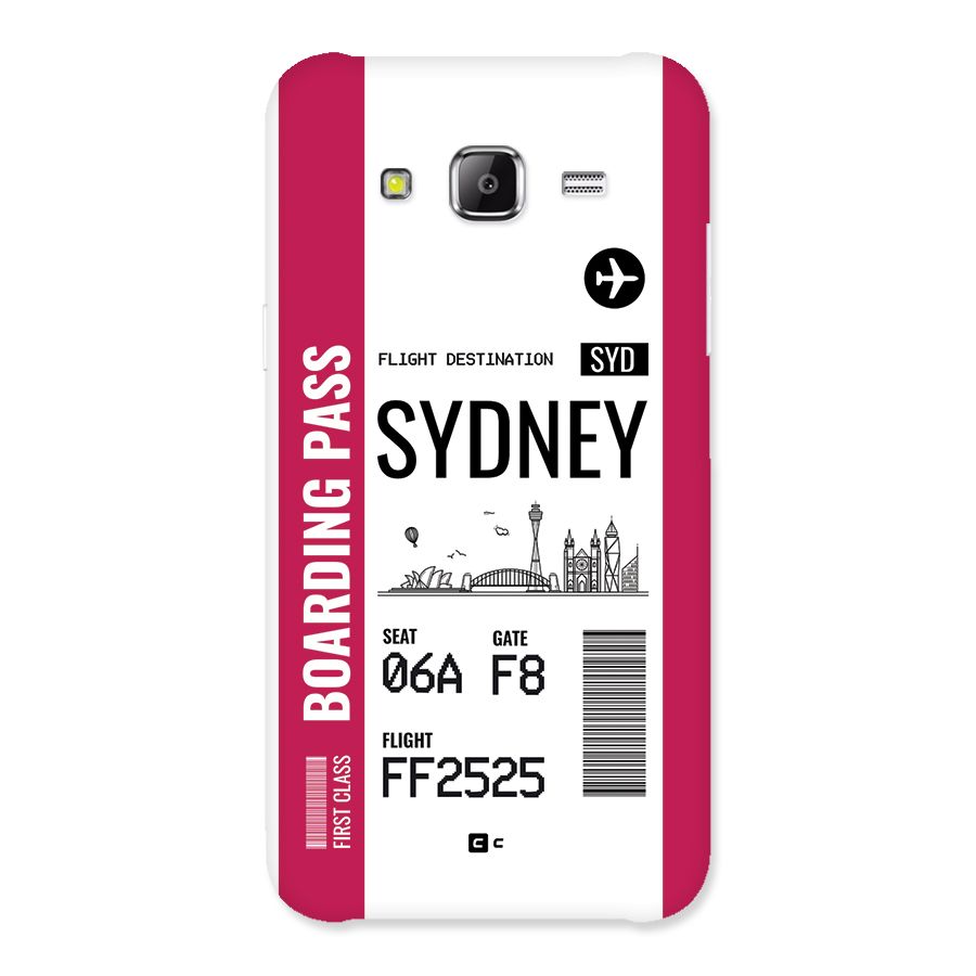 Sydney Boarding Pass Back Case for Galaxy J2 Prime