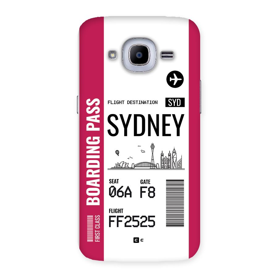 Sydney Boarding Pass Back Case for Galaxy J2 Pro