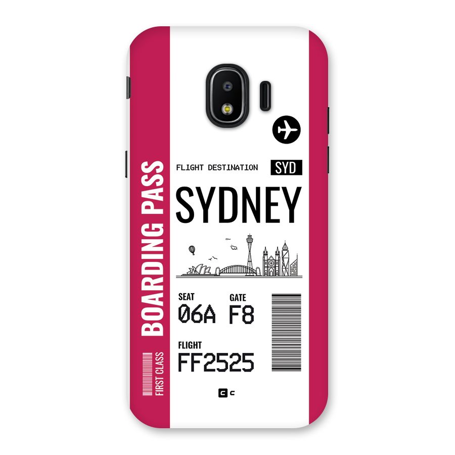 Sydney Boarding Pass Back Case for Galaxy J2 Pro 2018
