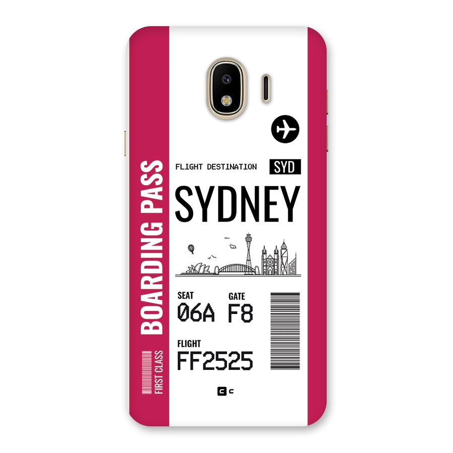 Sydney Boarding Pass Back Case for Galaxy J4