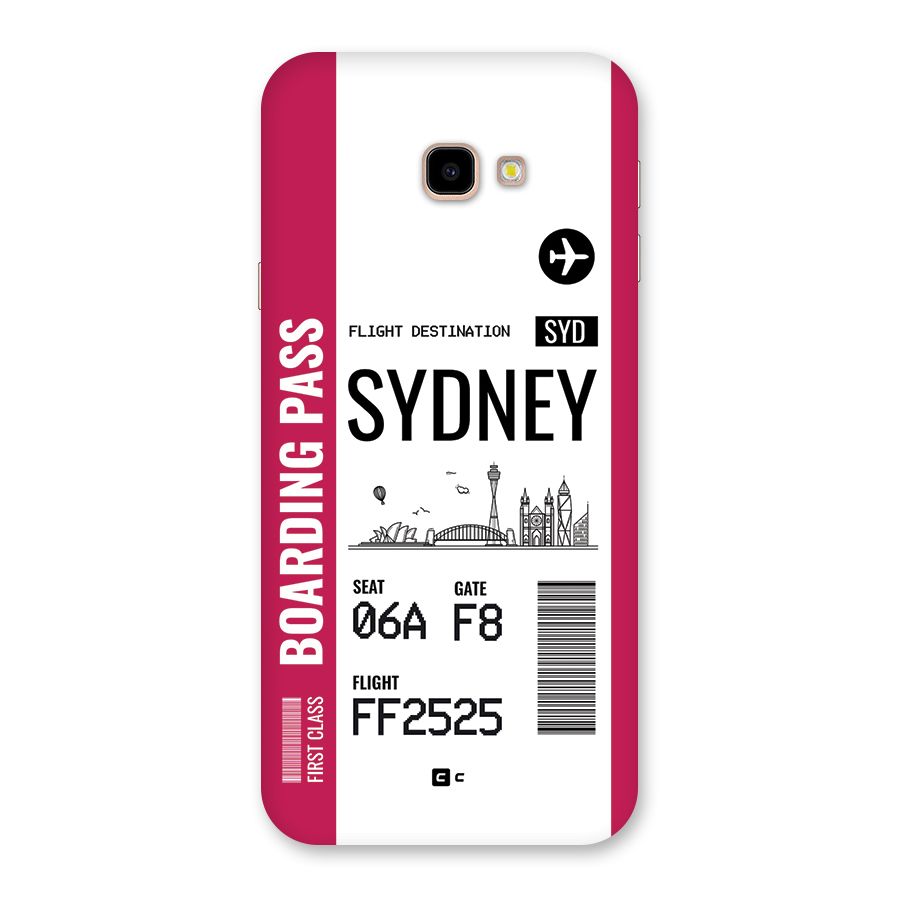 Sydney Boarding Pass Back Case for Galaxy J4 Plus