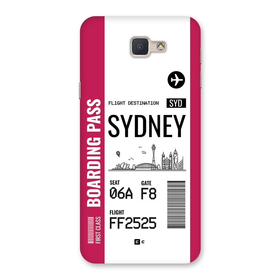Sydney Boarding Pass Back Case for Galaxy J5 Prime
