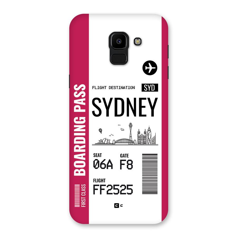 Sydney Boarding Pass Back Case for Galaxy J6