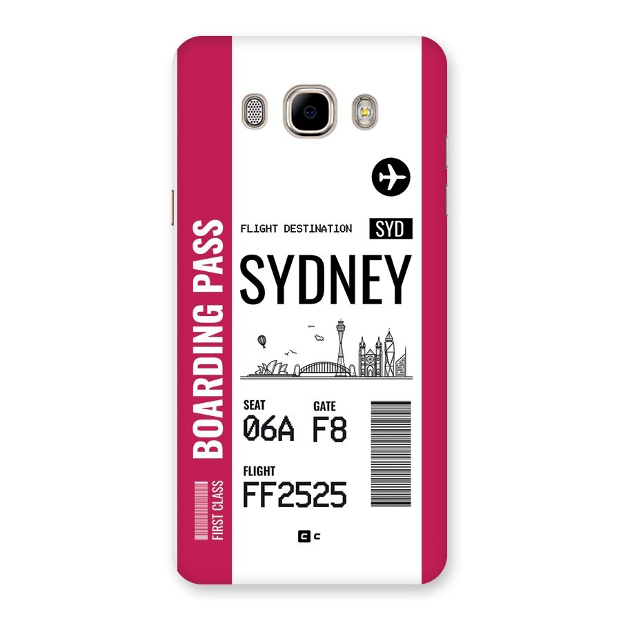 Sydney Boarding Pass Back Case for Galaxy J7 2016