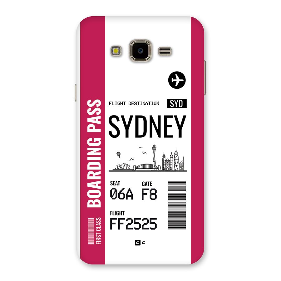 Sydney Boarding Pass Back Case for Galaxy J7 Nxt