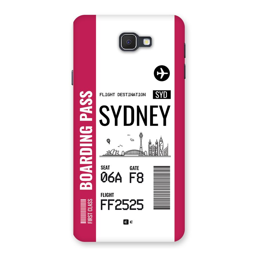 Sydney Boarding Pass Back Case for Galaxy J7 Prime
