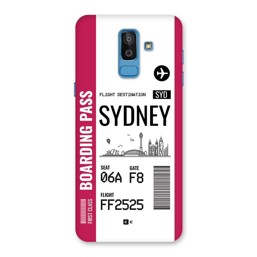 Sydney Boarding Pass Back Case for Galaxy J8