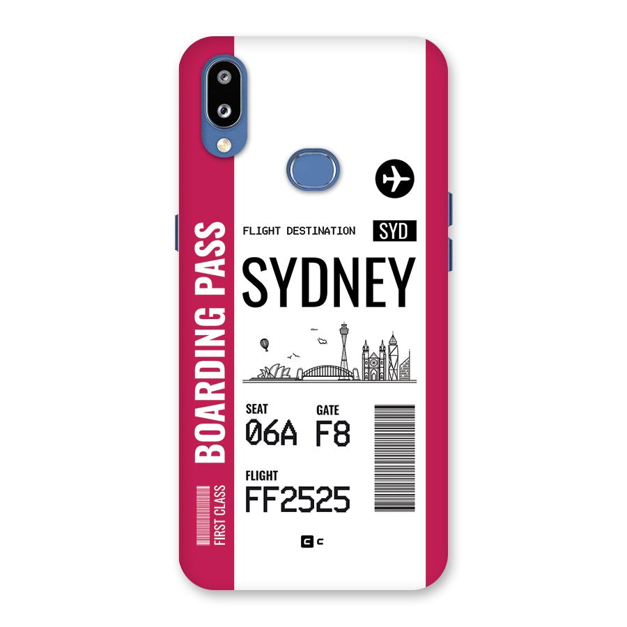 Sydney Boarding Pass Back Case for Galaxy M01s