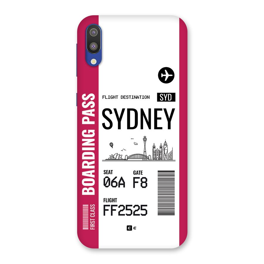 Sydney Boarding Pass Back Case for Galaxy M10