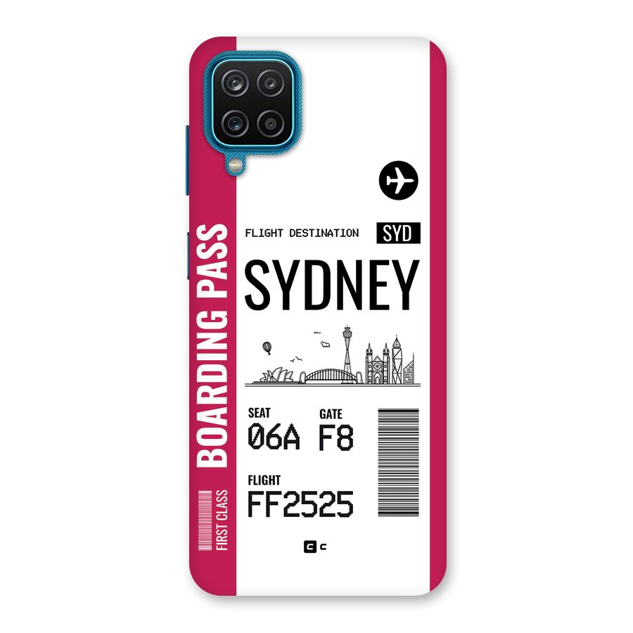 Sydney Boarding Pass Back Case for Galaxy M12