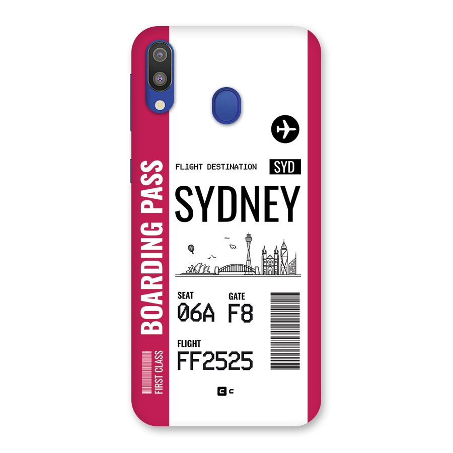 Sydney Boarding Pass Back Case for Galaxy M20
