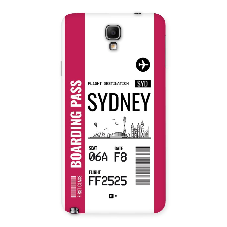 Sydney Boarding Pass Back Case for Galaxy Note 3 Neo