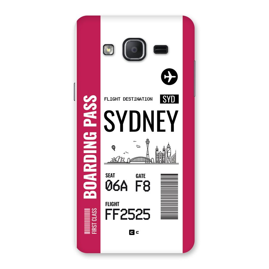 Sydney Boarding Pass Back Case for Galaxy On7 Pro