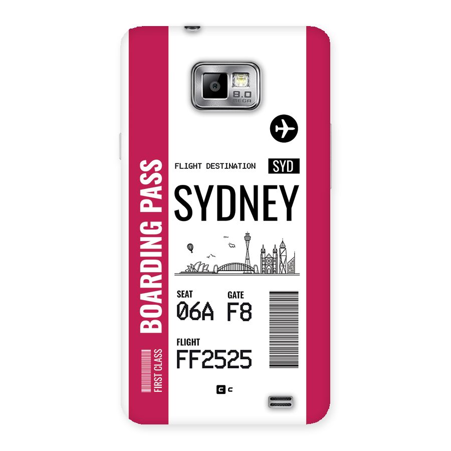 Sydney Boarding Pass Back Case for Galaxy S2