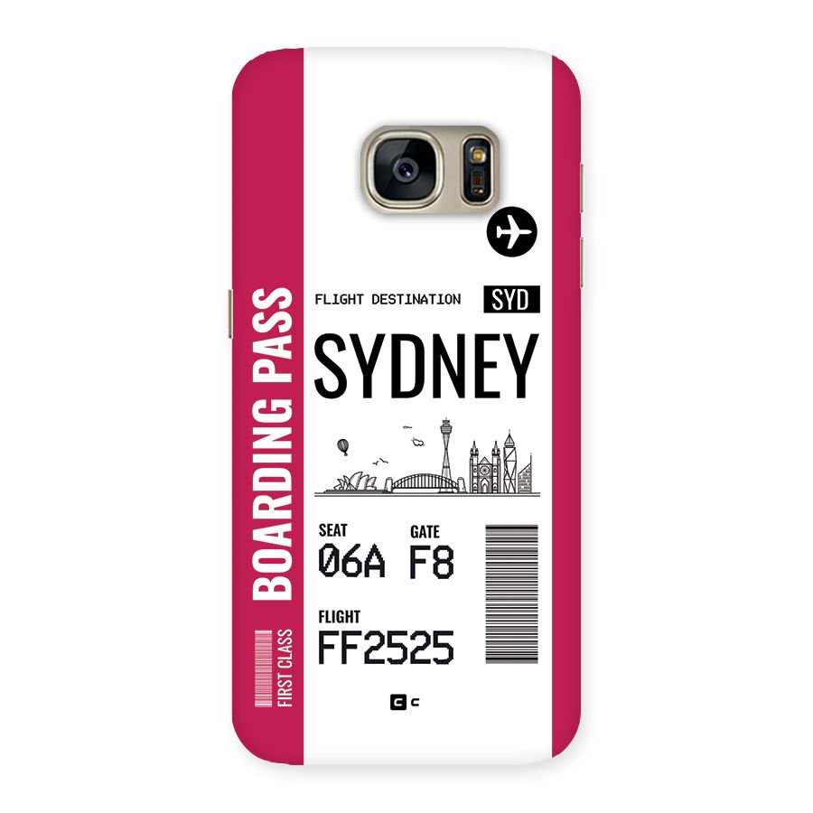 Sydney Boarding Pass Back Case for Galaxy S7