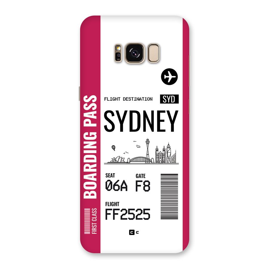 Sydney Boarding Pass Back Case for Galaxy S8 Plus