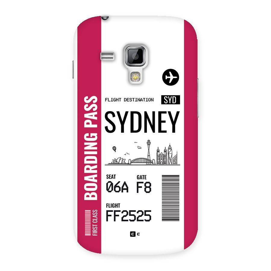 Sydney Boarding Pass Back Case for Galaxy S Duos