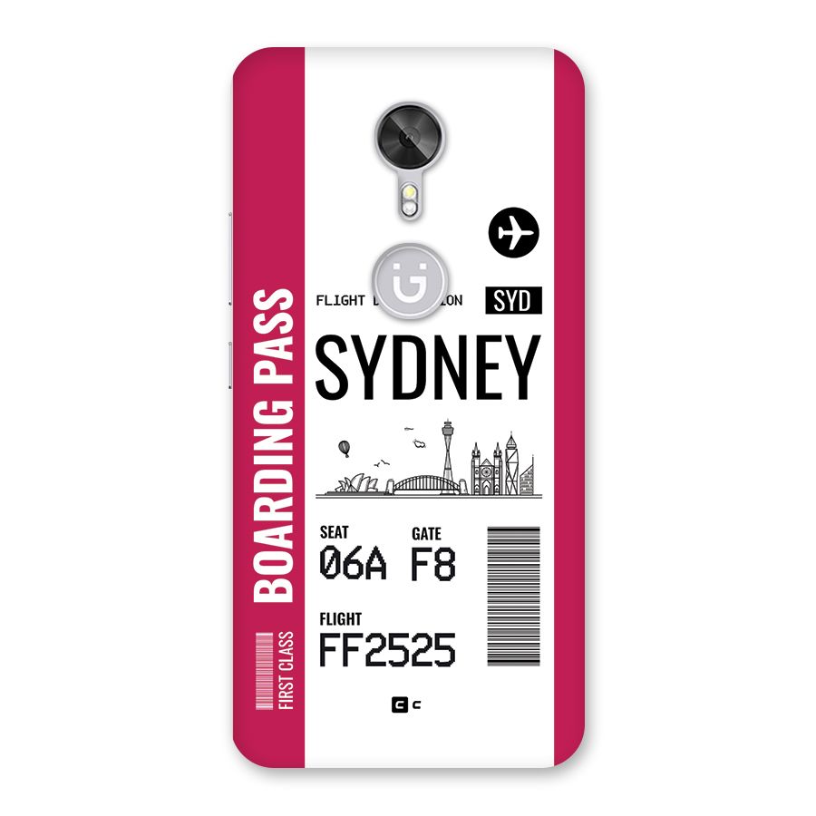 Sydney Boarding Pass Back Case for Gionee A1