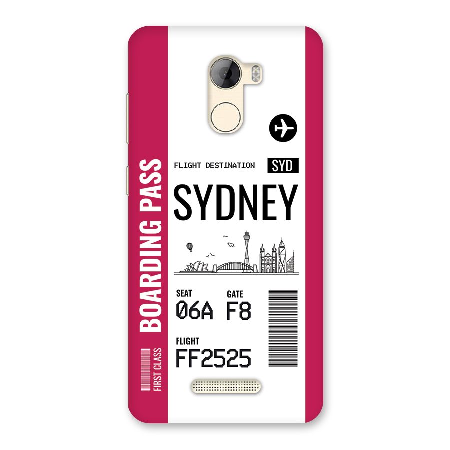 Sydney Boarding Pass Back Case for Gionee A1 LIte