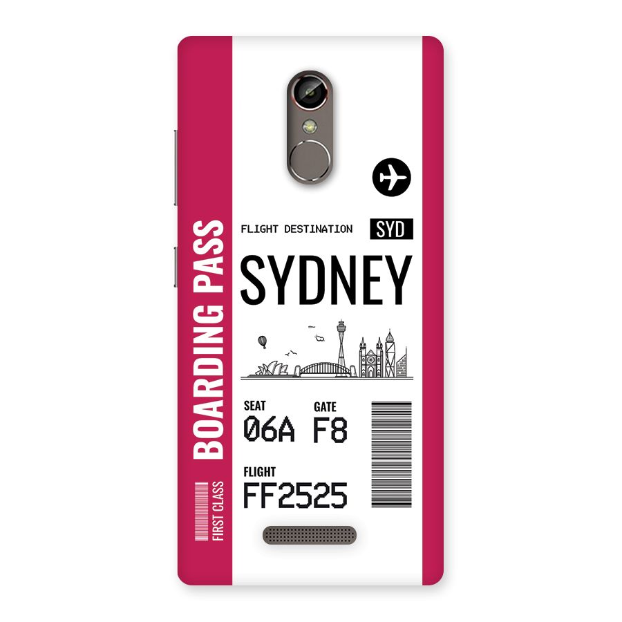 Sydney Boarding Pass Back Case for Gionee S6s
