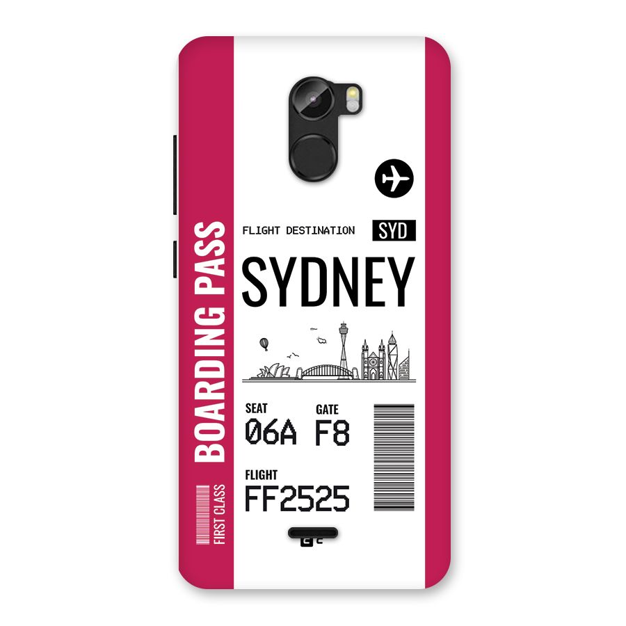 Sydney Boarding Pass Back Case for Gionee X1
