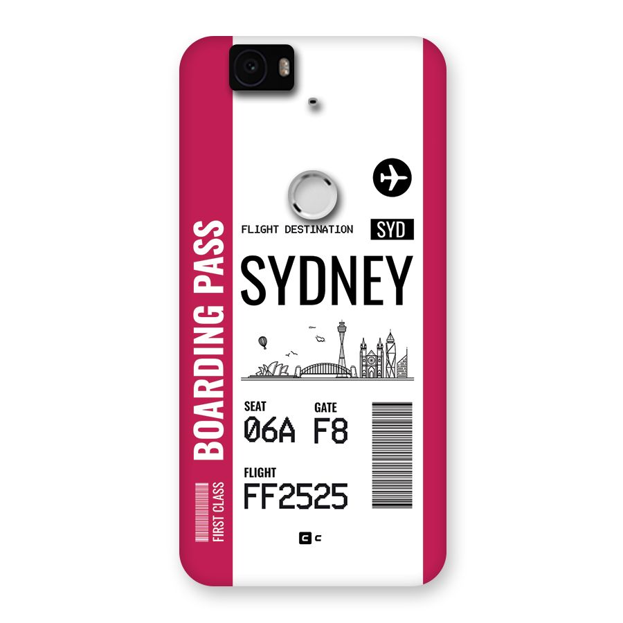 Sydney Boarding Pass Back Case for Google Nexus 6P