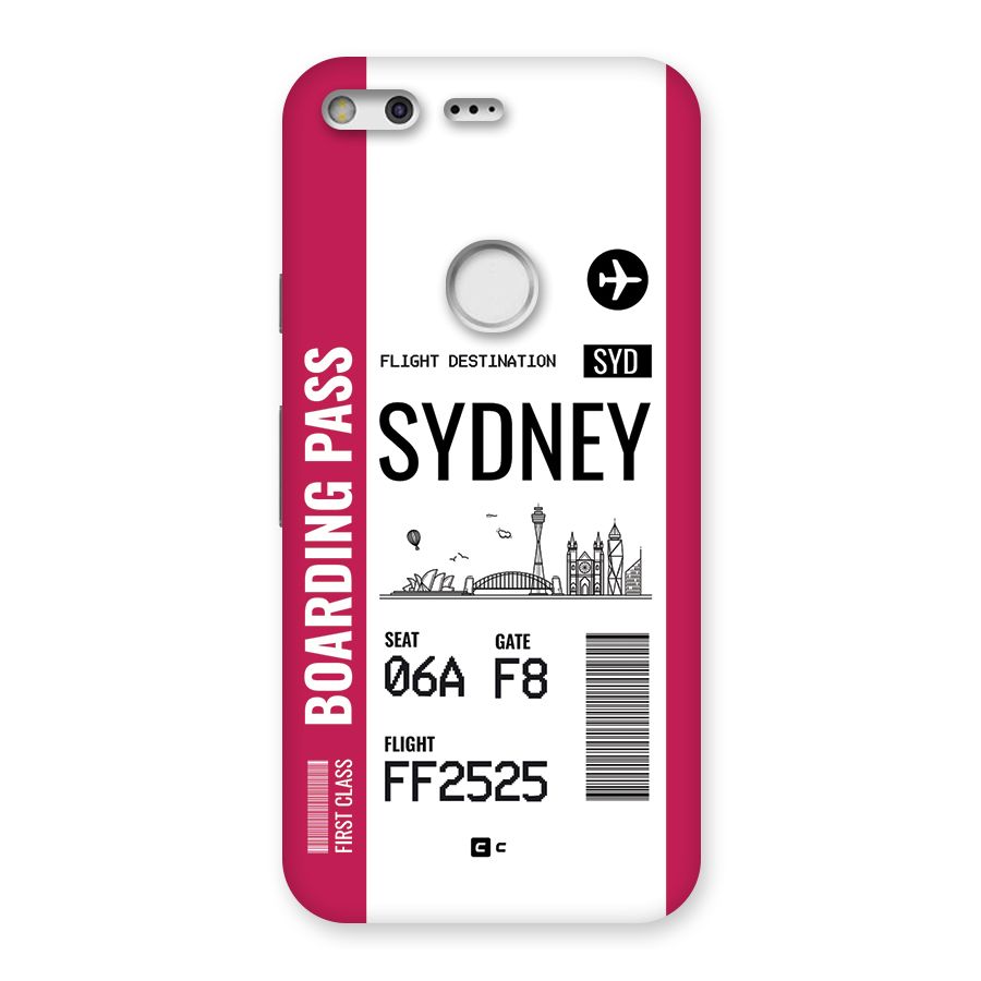 Sydney Boarding Pass Back Case for Google Pixel