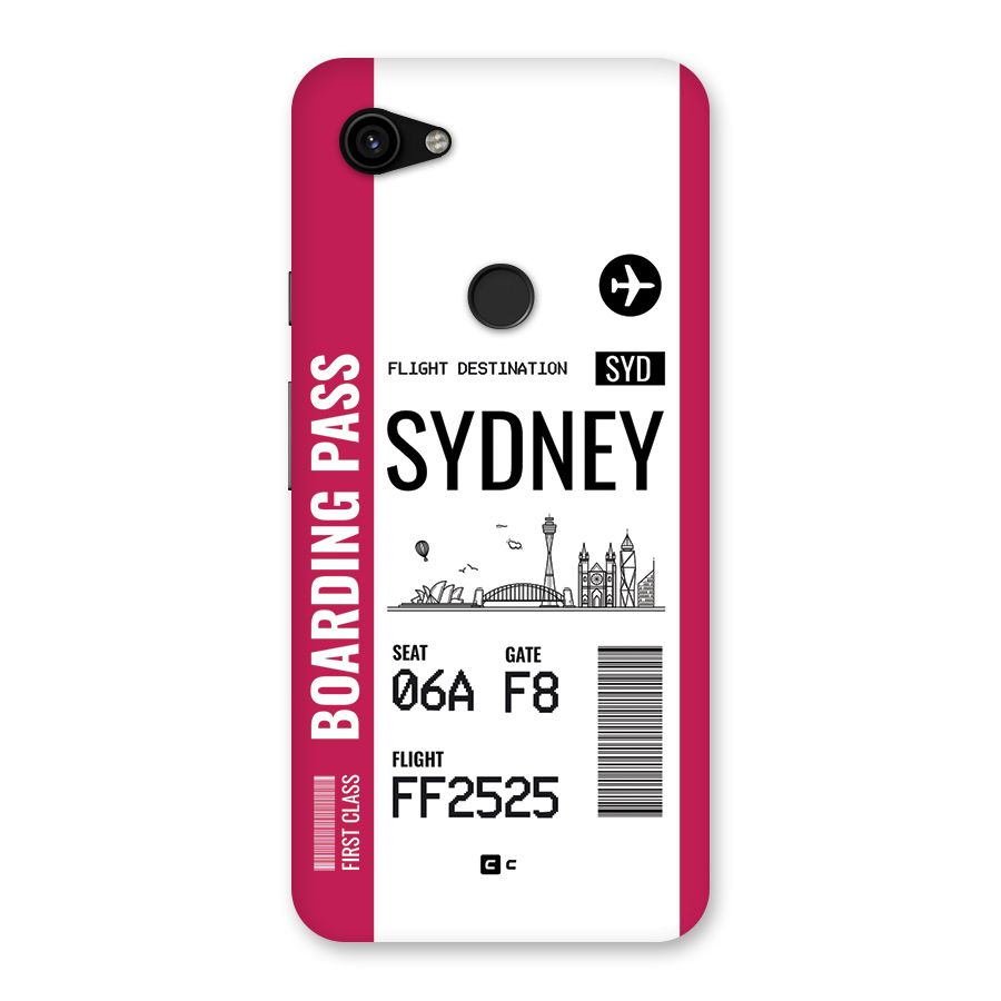 Sydney Boarding Pass Back Case for Google Pixel 3a XL