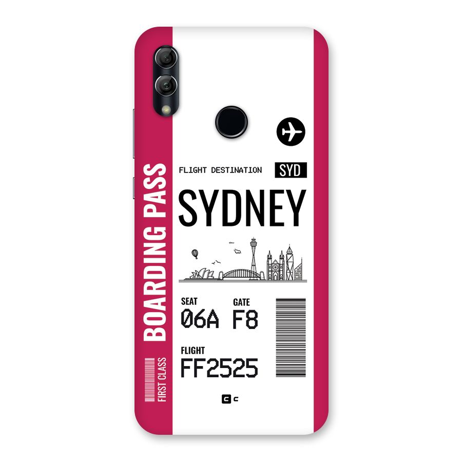 Sydney Boarding Pass Back Case for Honor 10 Lite