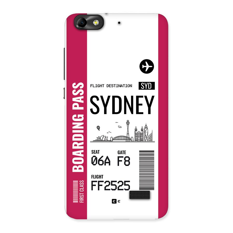 Sydney Boarding Pass Back Case for Honor 4C