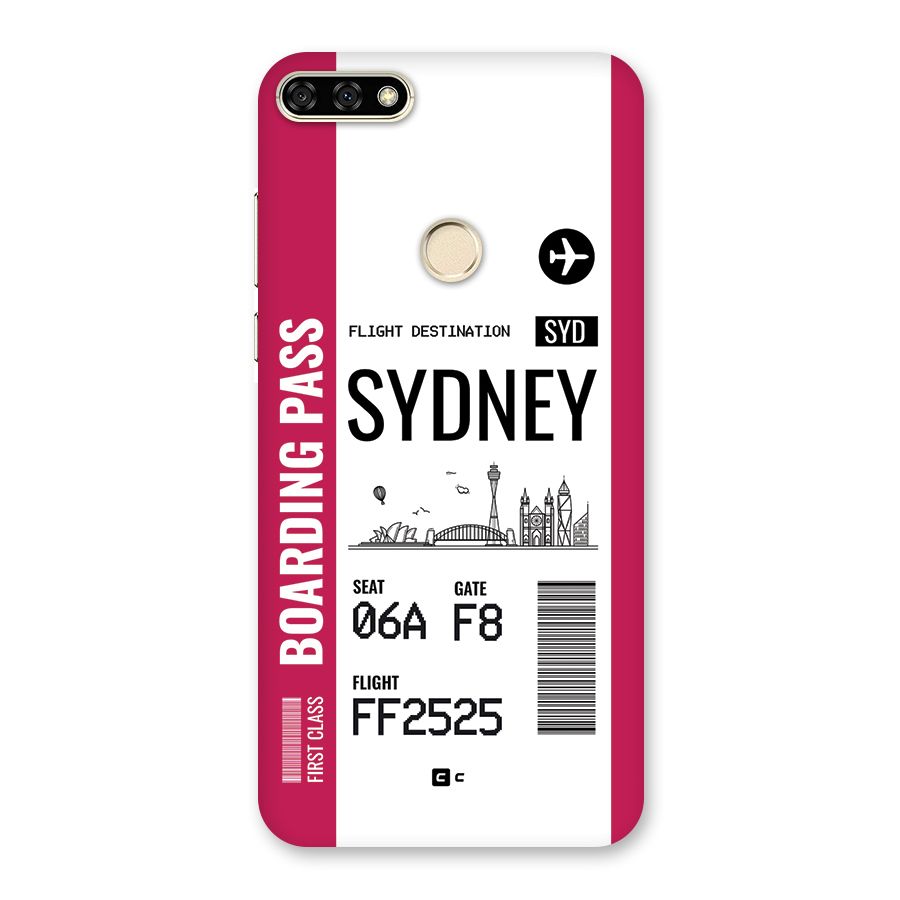 Sydney Boarding Pass Back Case for Honor 7A