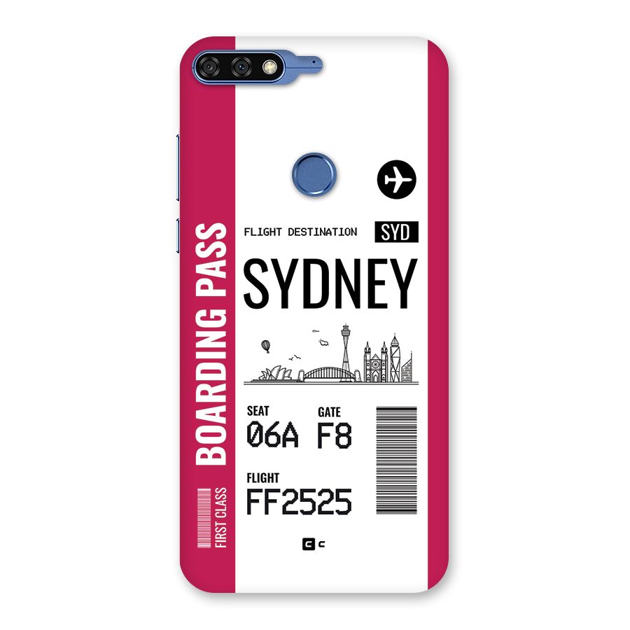 Sydney Boarding Pass Back Case for Honor 7C