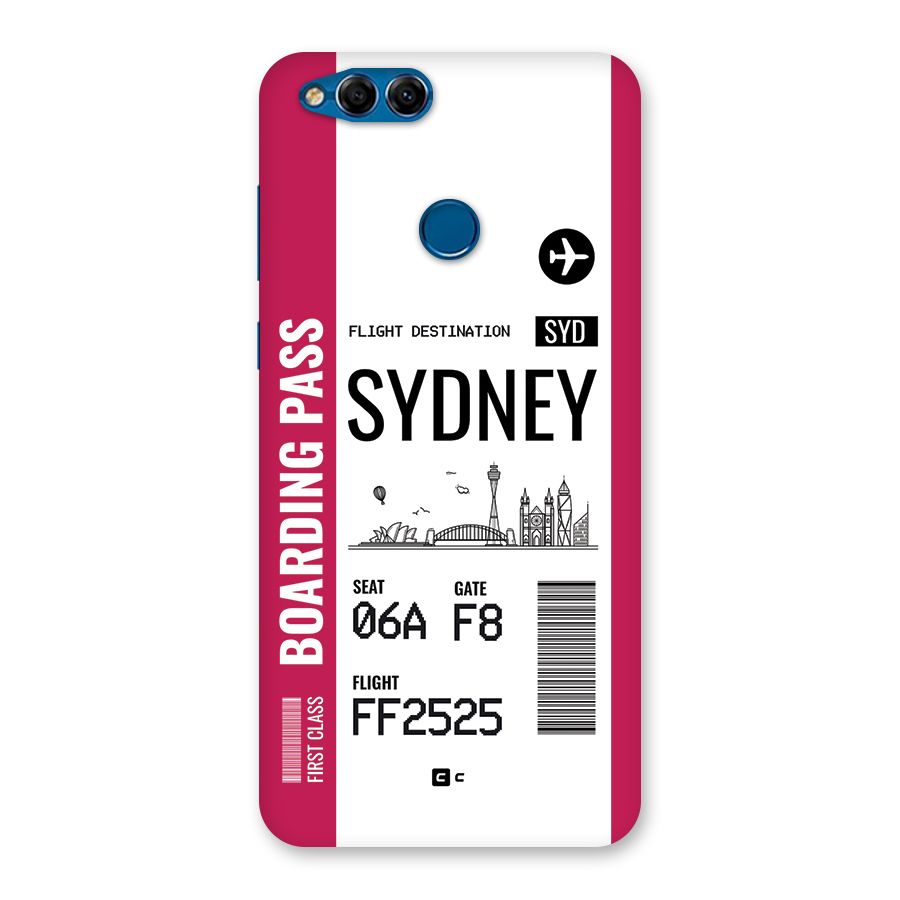 Sydney Boarding Pass Back Case for Honor 7X