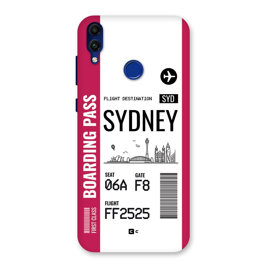 Sydney Boarding Pass Back Case for Honor 8C