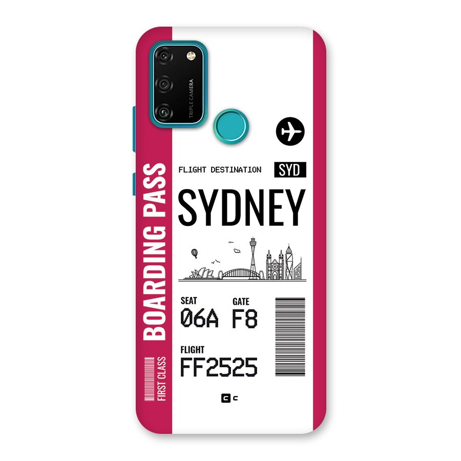 Sydney Boarding Pass Back Case for Honor 9A