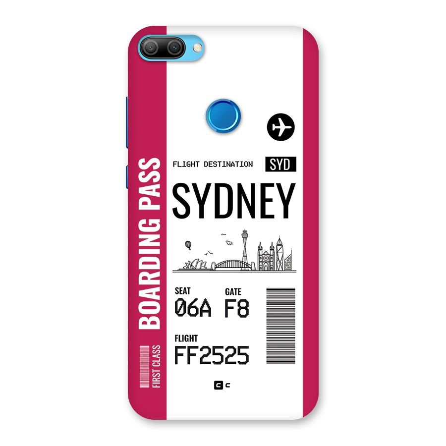 Sydney Boarding Pass Back Case for Honor 9N