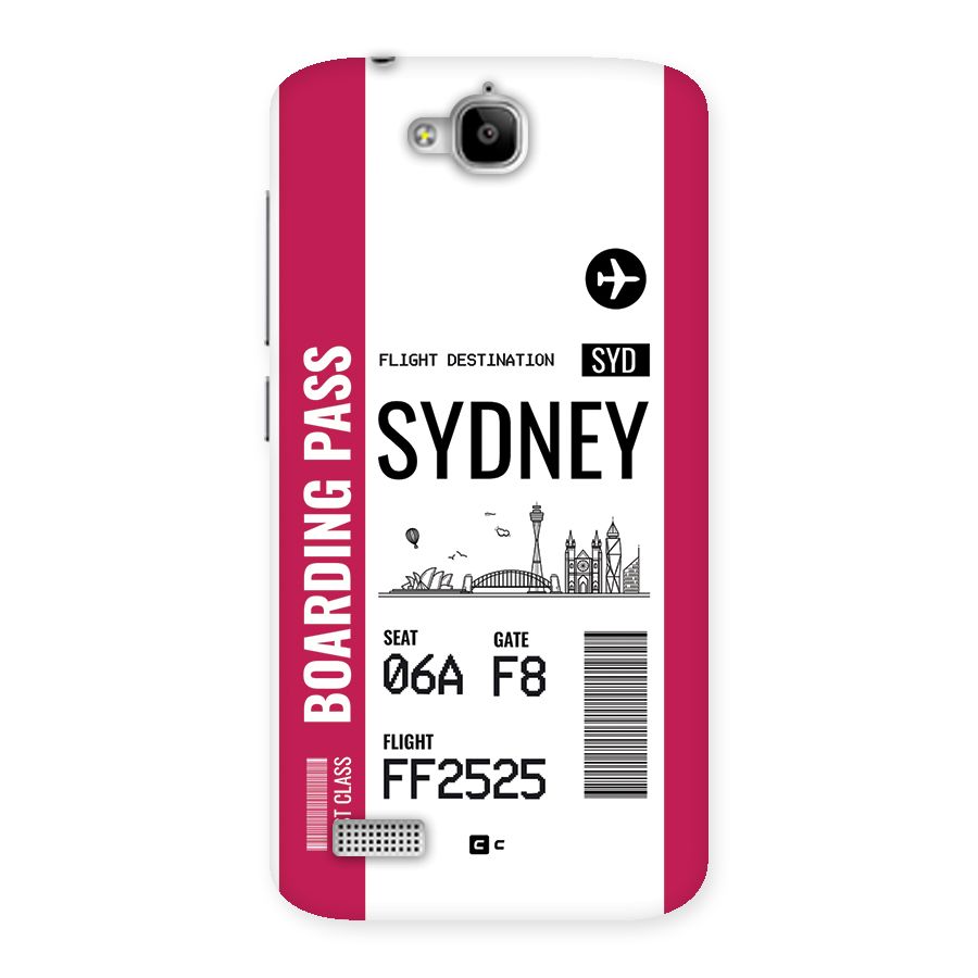 Sydney Boarding Pass Back Case for Honor Holly