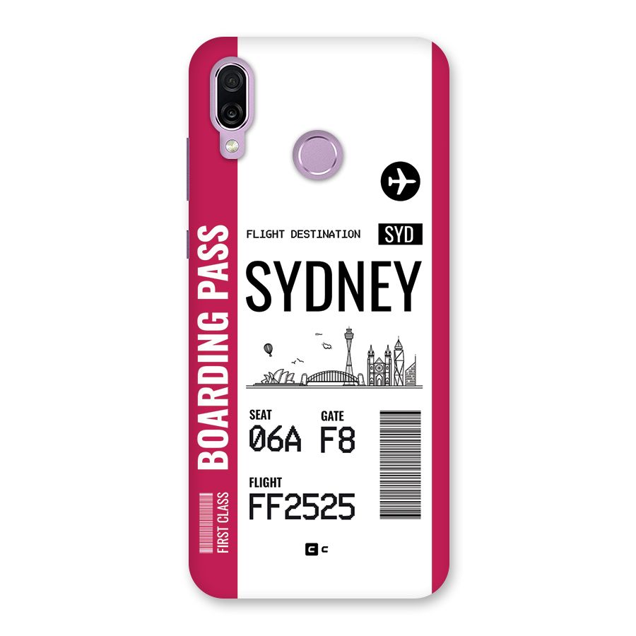 Sydney Boarding Pass Back Case for Honor Play